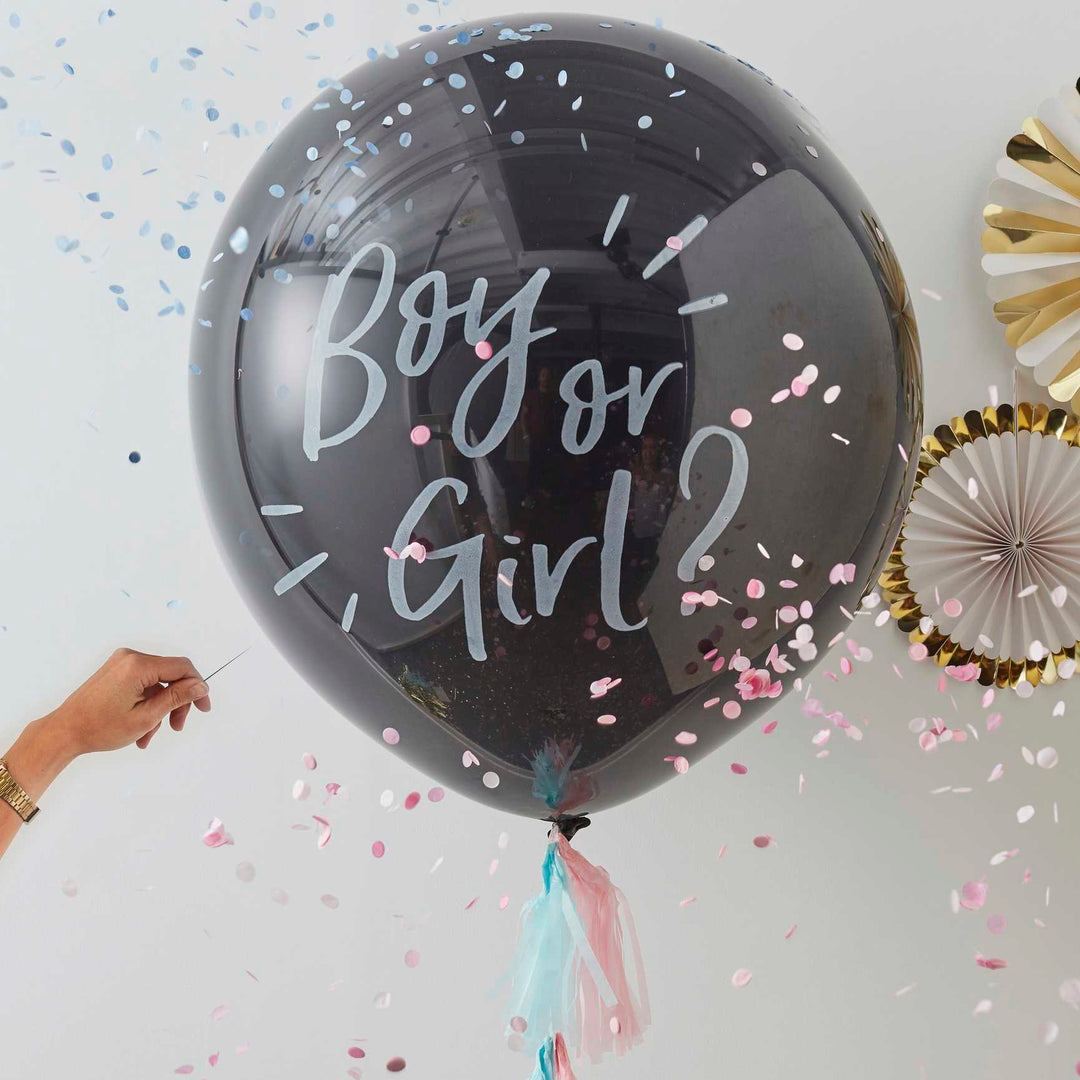 Balloons Boy Or Girl Gender Reveal Confetti Balloon