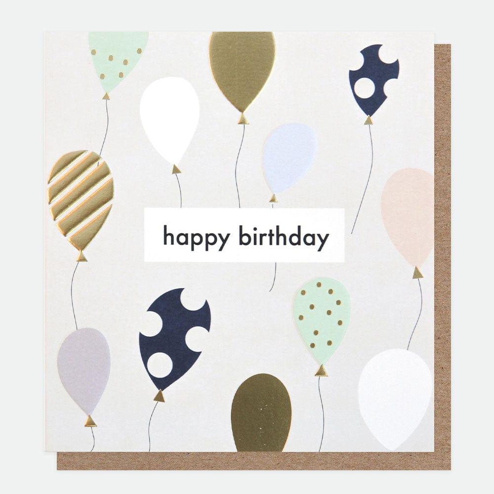 Greetings Card Caroline Gardner - Happy Birthday Balloons Card