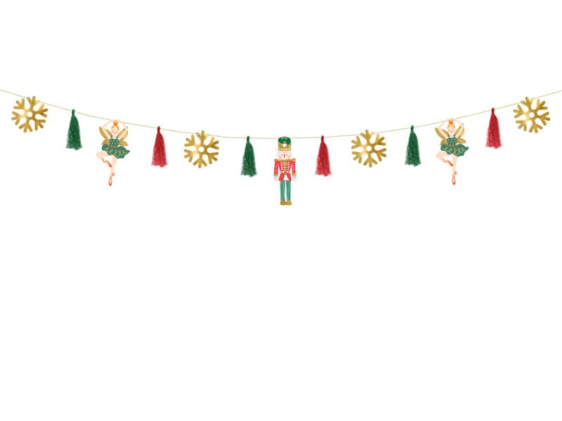 Christmas Decorations - Nutcracker Christmas Garland - 2m Bunting Nutcracker Christmas Garland - 2m