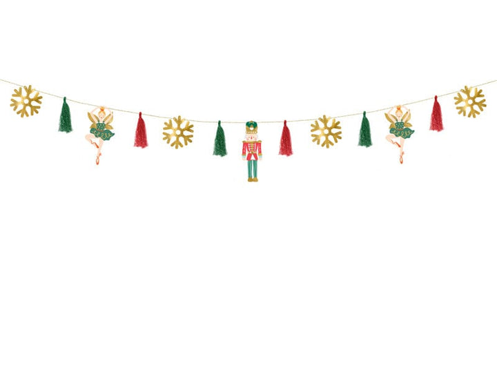 Christmas Decorations - Nutcracker Christmas Garland - 2m Bunting Nutcracker Christmas Garland - 2m