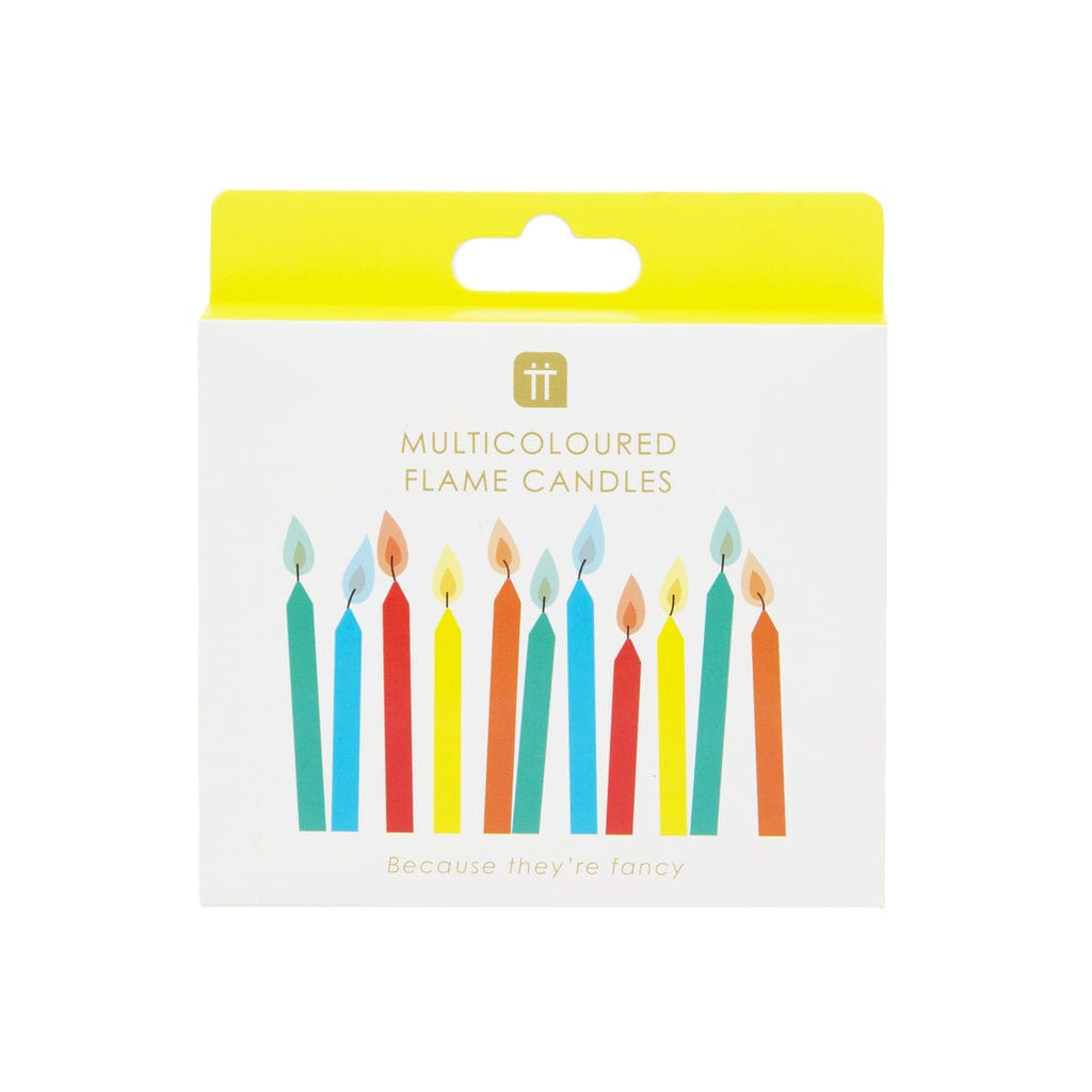 Candles Coloured Flame Birthday Candles x 12