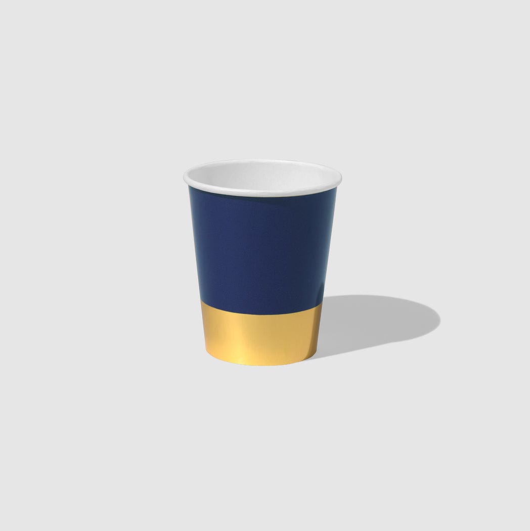 Coterie Party Supplies - Navy and Gold Dip Cups x 10 Party Supplies Navy and Gold Dip Cups x 10