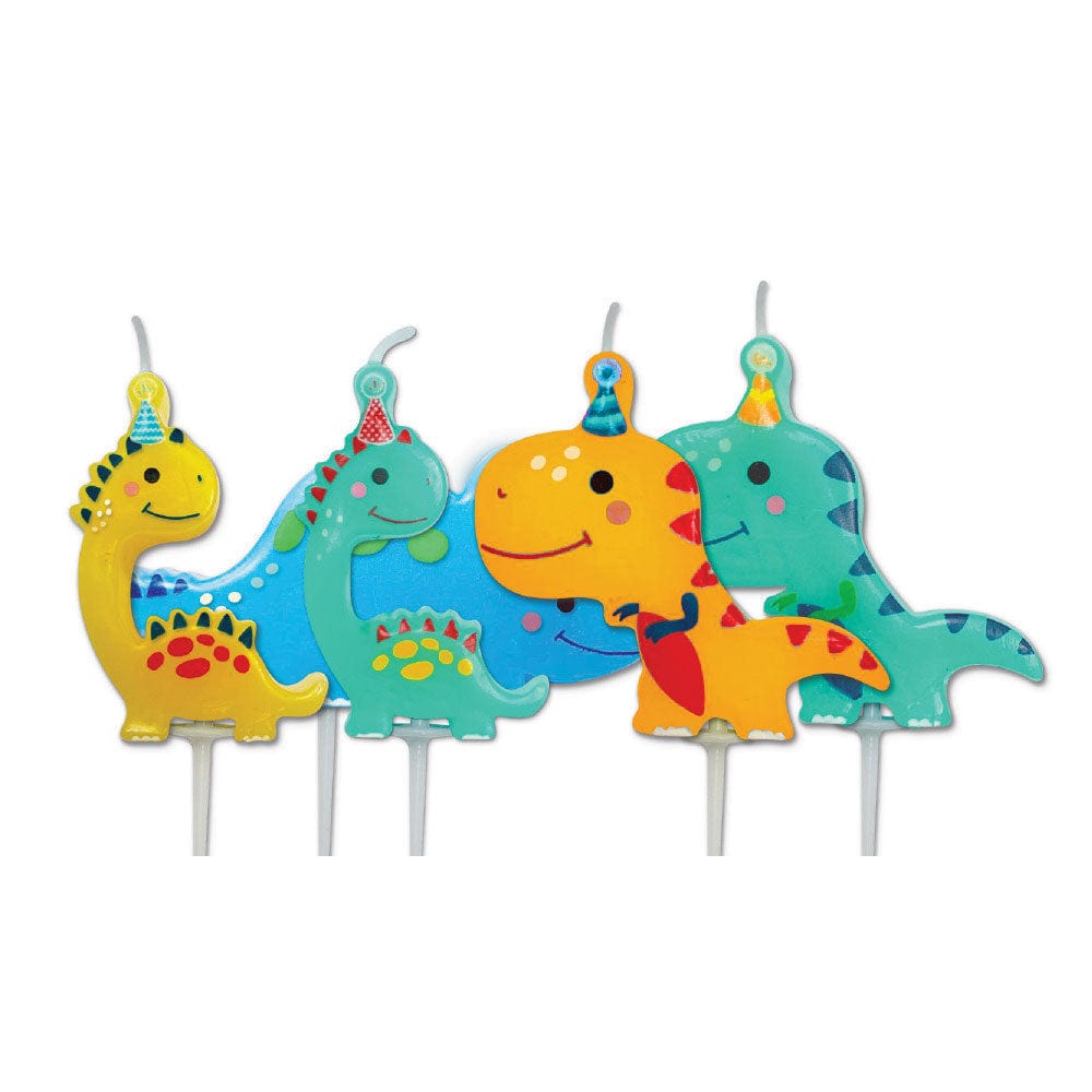 Candles Dinosaur Party Pick Candles x 5