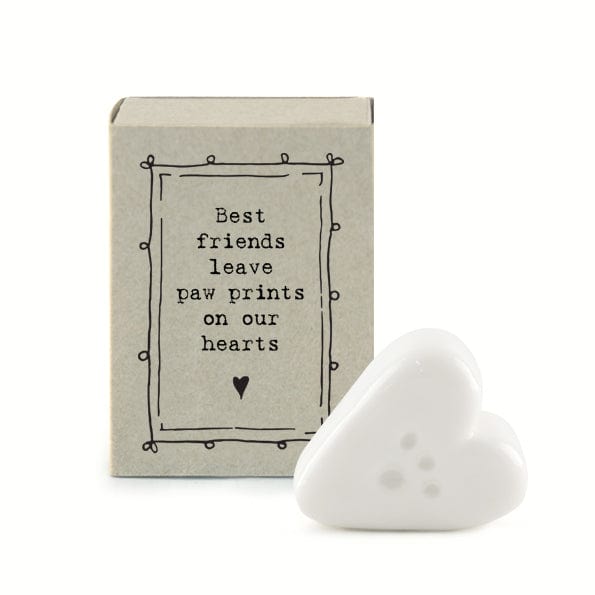 ornament East of India - Matchbox Porcelain Pawprint Ornament