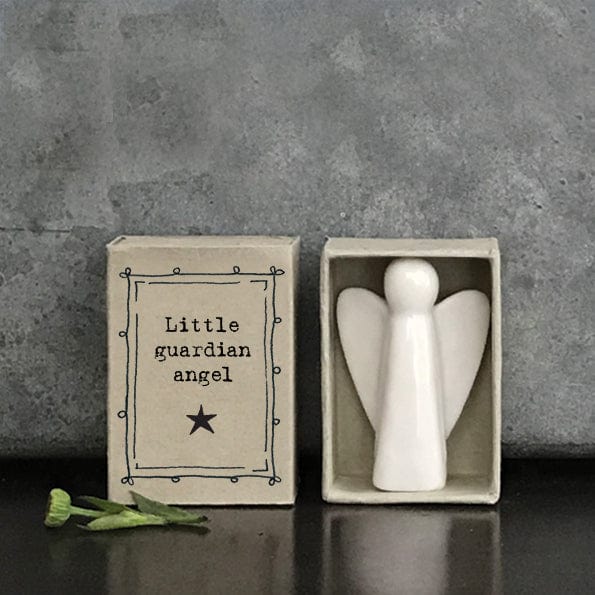 East of India - Porcelain Matchbox Guardian Angel ornament Porcelain Matchbox Guardian Angel
