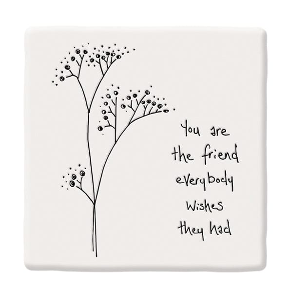 gift East of India ‘You Are The Friend’ Hanging Porcelain Sign