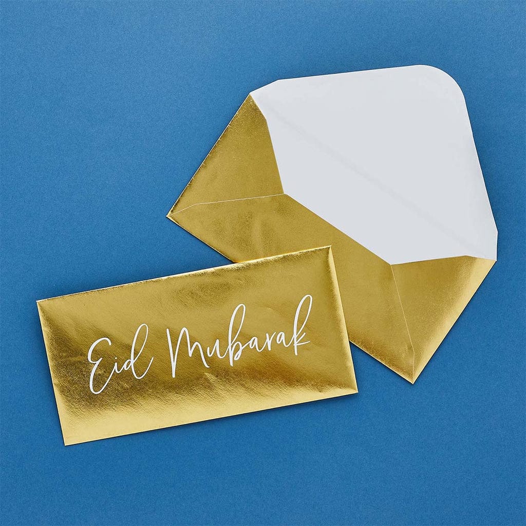 Party Supplies Eid Gold Money Envelopes x 5
