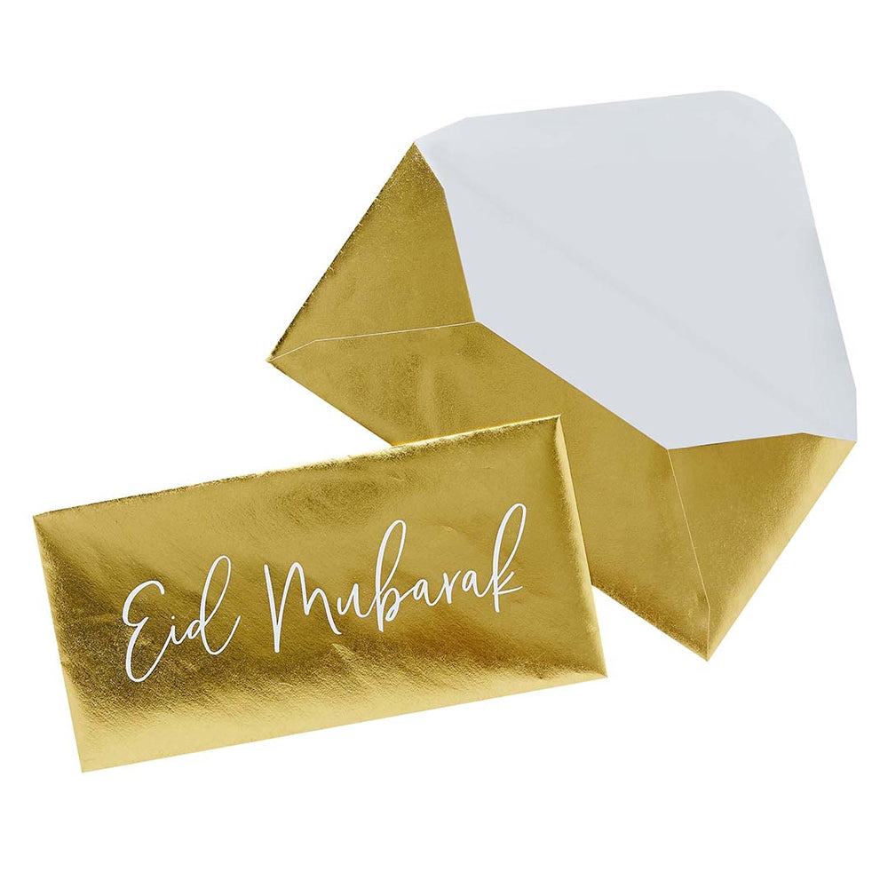 Party Supplies Eid Gold Money Envelopes x 5