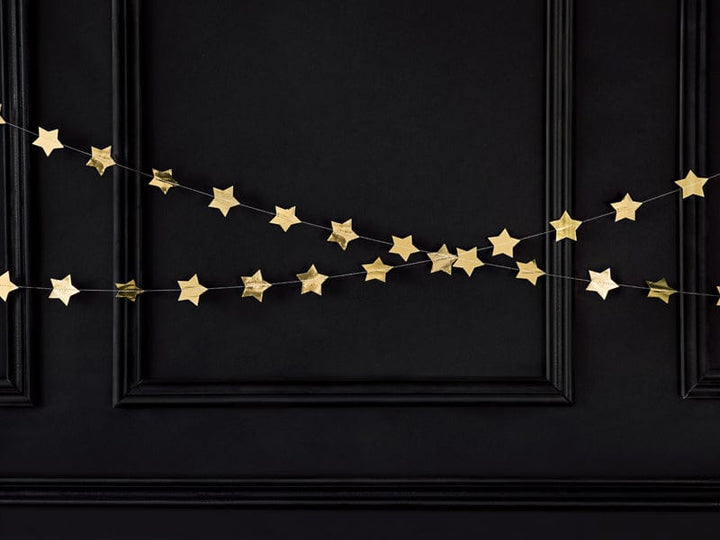 Bunting Extra Long Gold Star Garland - 3.6m