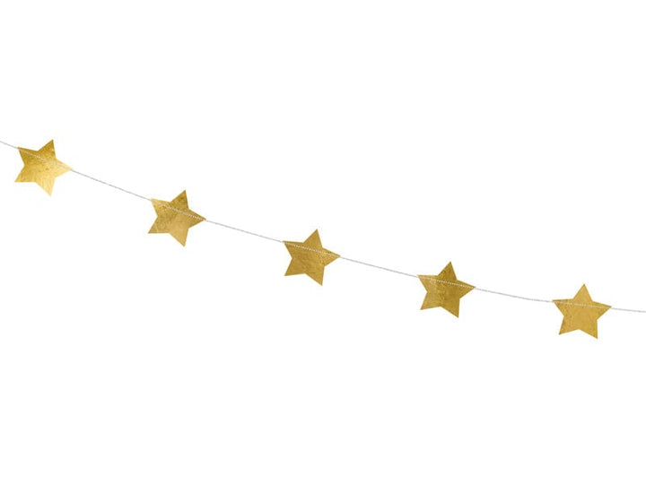 Bunting Extra Long Gold Star Garland - 3.6m