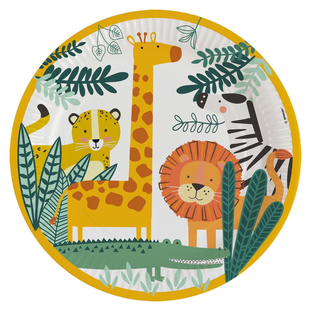 Party Supplies Get Wild Safari Animal Paper Plates x 8