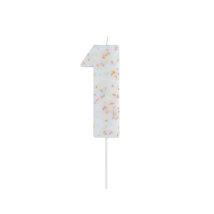 Birthday Candles Giant Sprinkle Candle Number 1