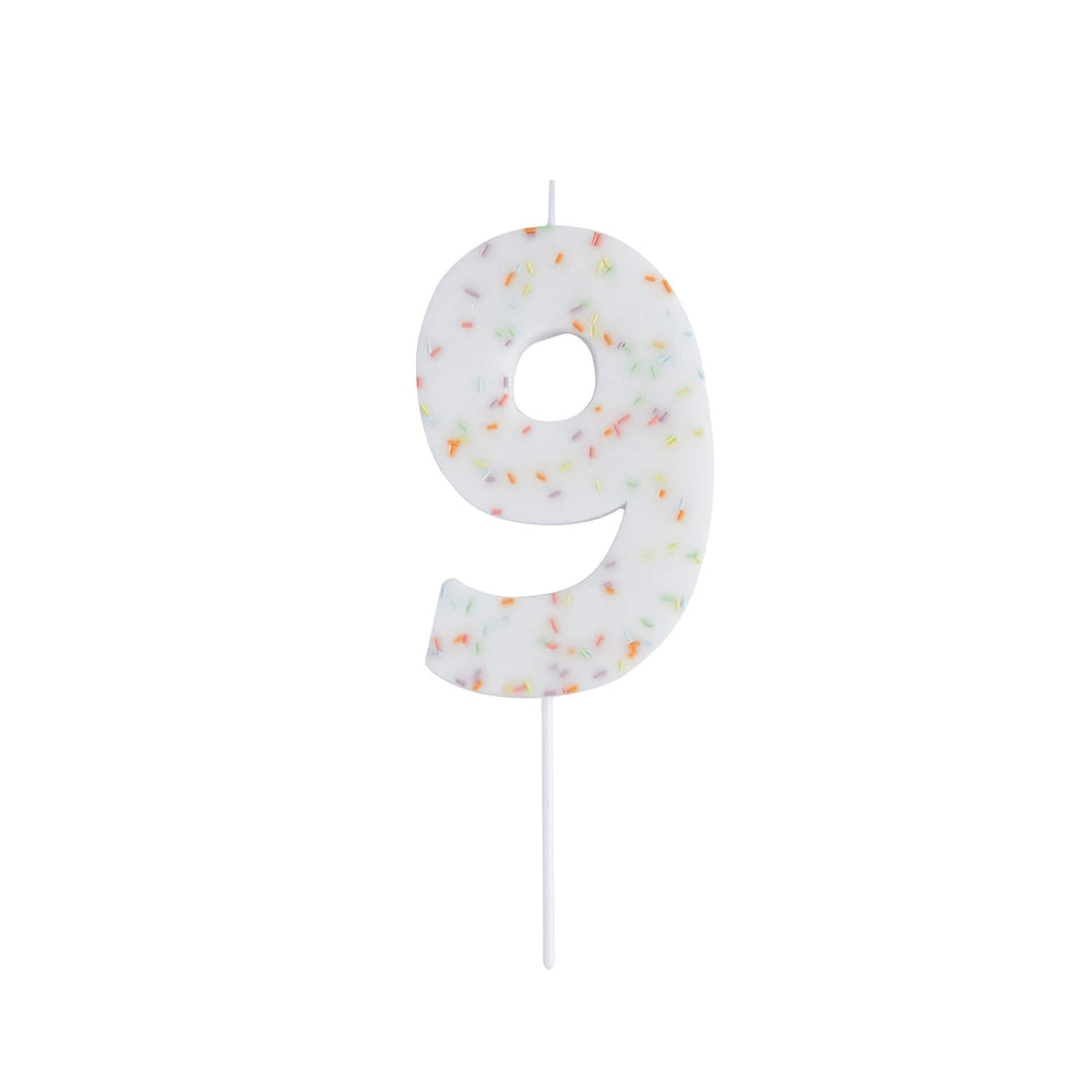 Birthday Candles Giant Sprinkle Candle Number 9