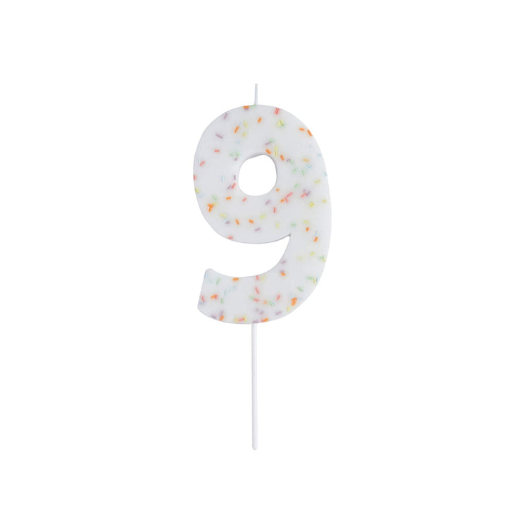 Birthday Candles Giant Sprinkle Candle Number 9