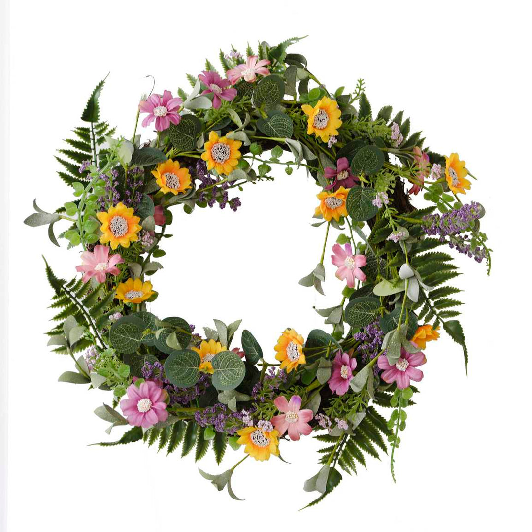 Ginger Ray - Floral Foliage Spring Wreath Wreaths & Garlands Floral Foliage Spring Wreath