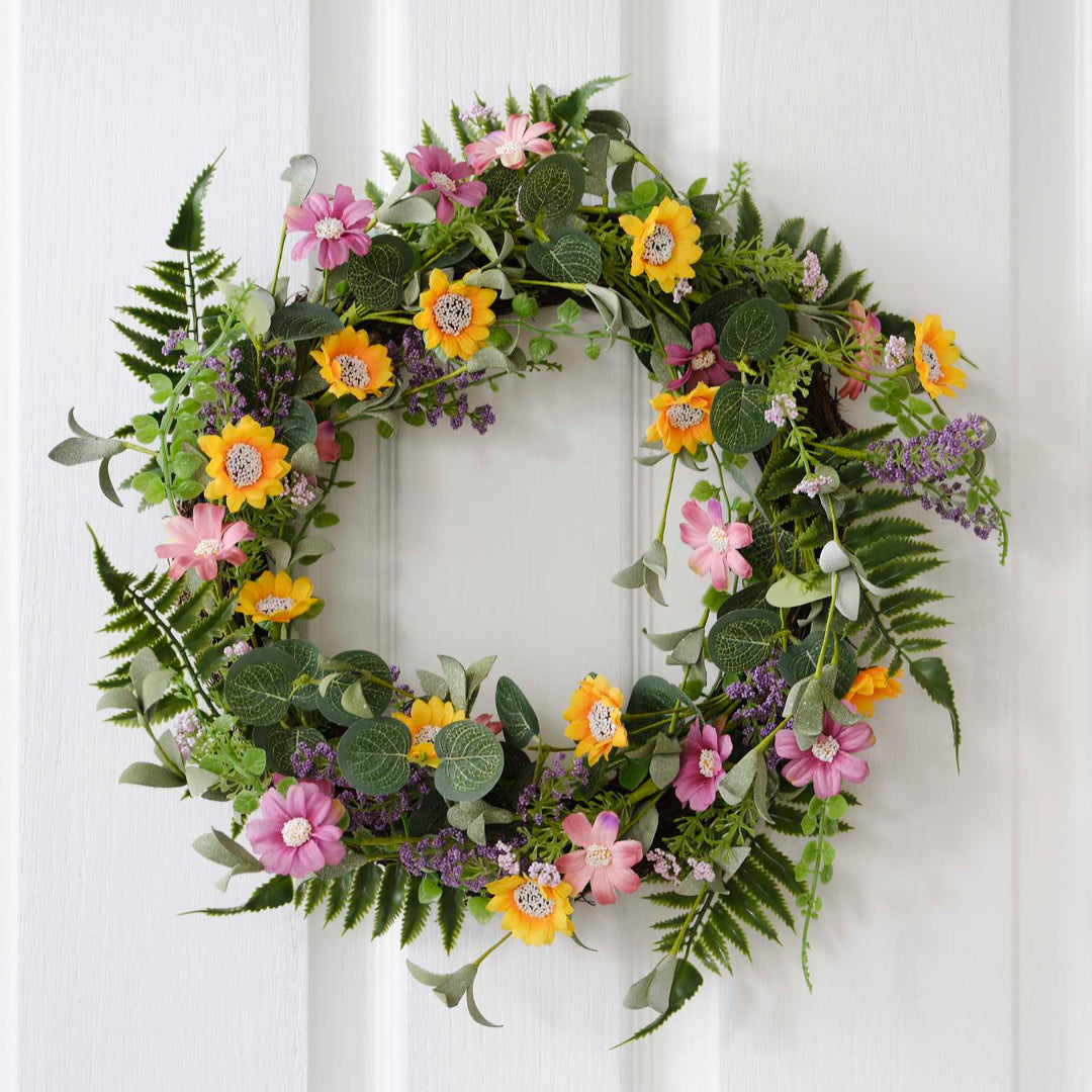 Ginger Ray - Floral Foliage Spring Wreath Wreaths & Garlands Floral Foliage Spring Wreath