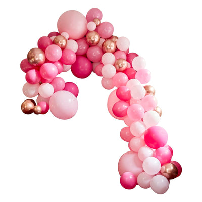 Ginger Ray - Luxe Pink and Rose Gold Balloon Arch Kit Balloon Kits Luxe Pink and Rose Gold Balloon Arch Kit