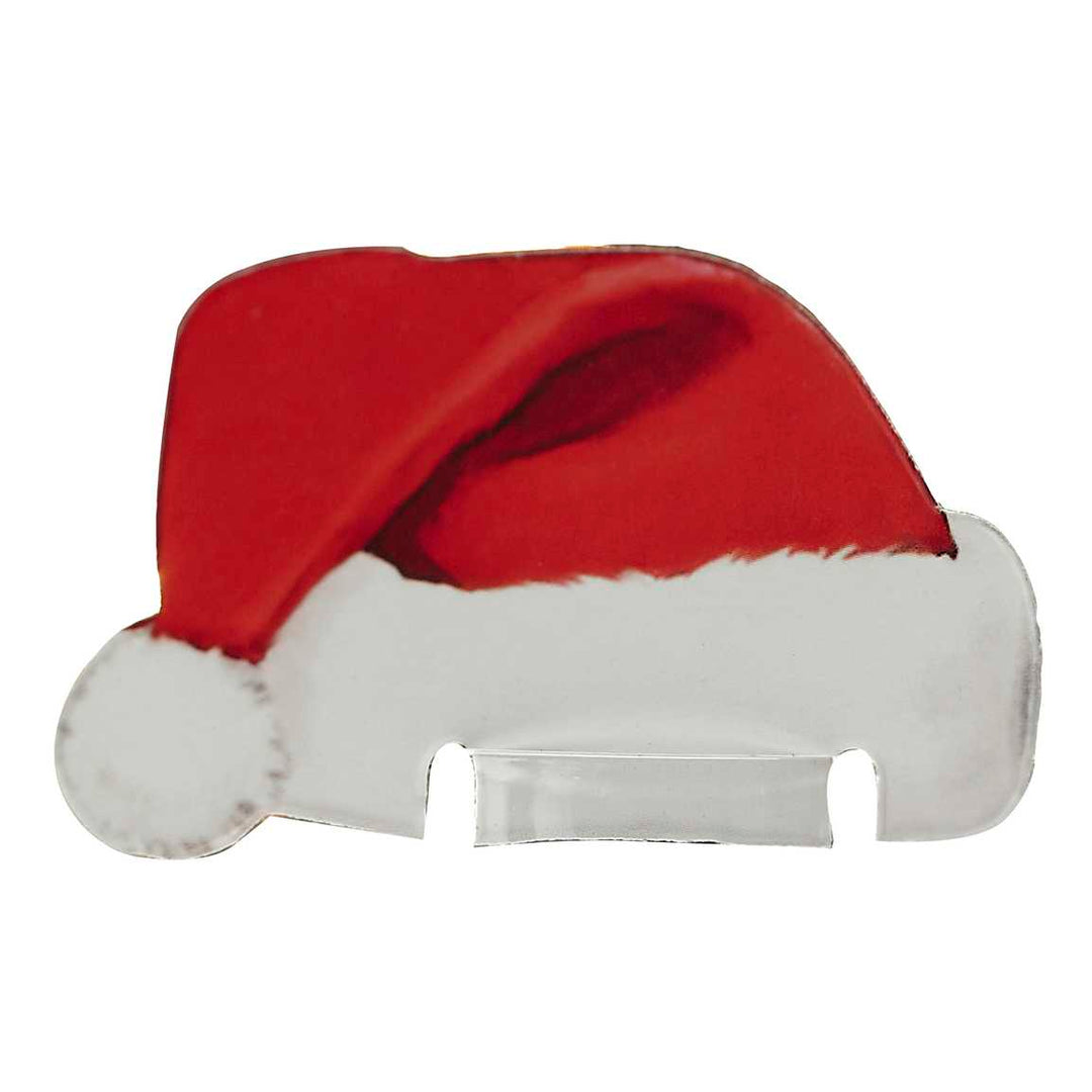 Ginger Ray - Santa Hat Christmas Glass Decorations christmas decorations Santa Hat Christmas Glass Decorations x 10