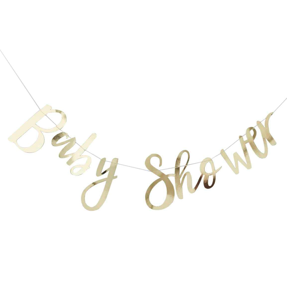 Party Supplies Gold Baby Shower Bunting