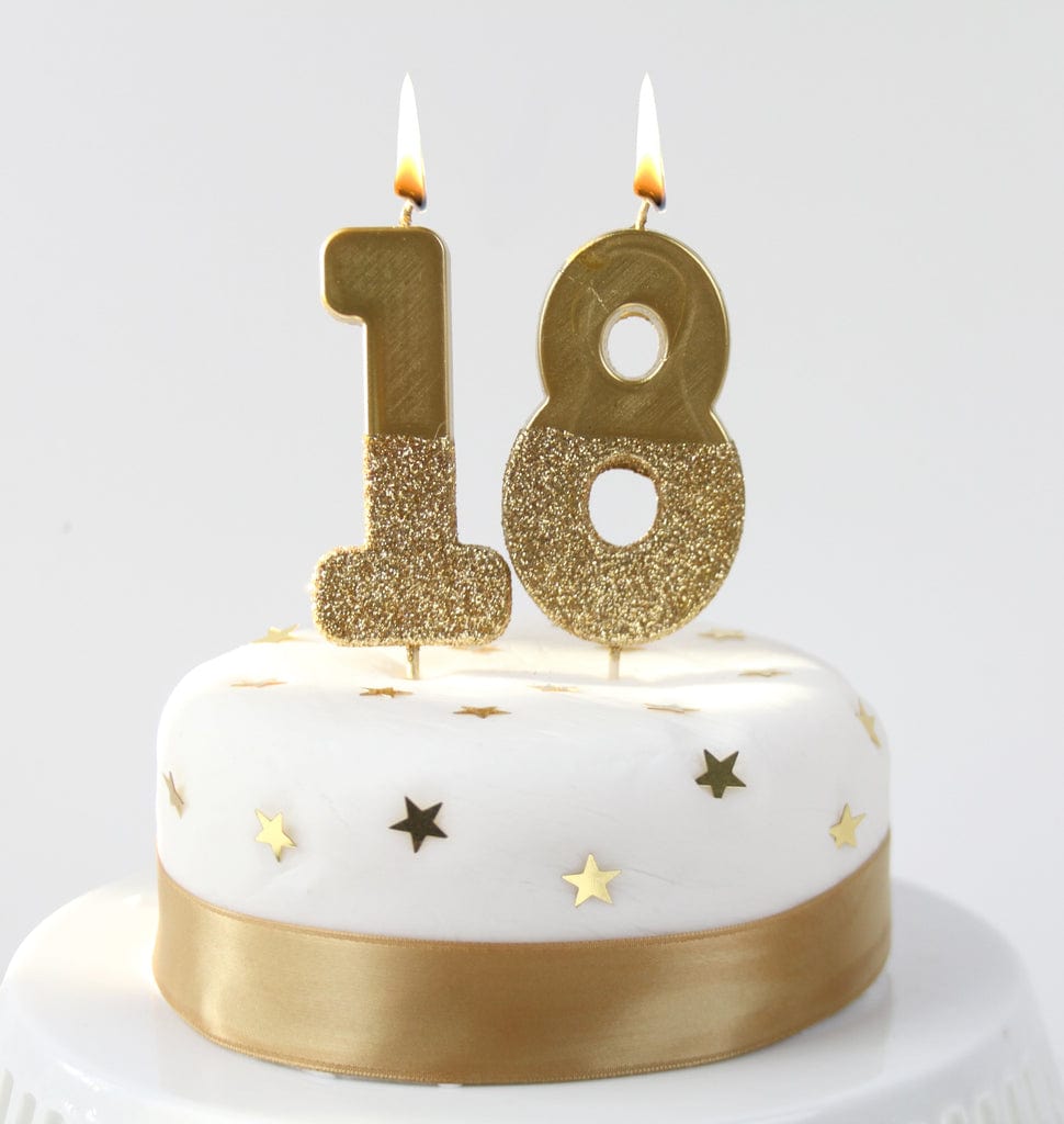 Birthday Candles Gold Glitter Number Candle 1