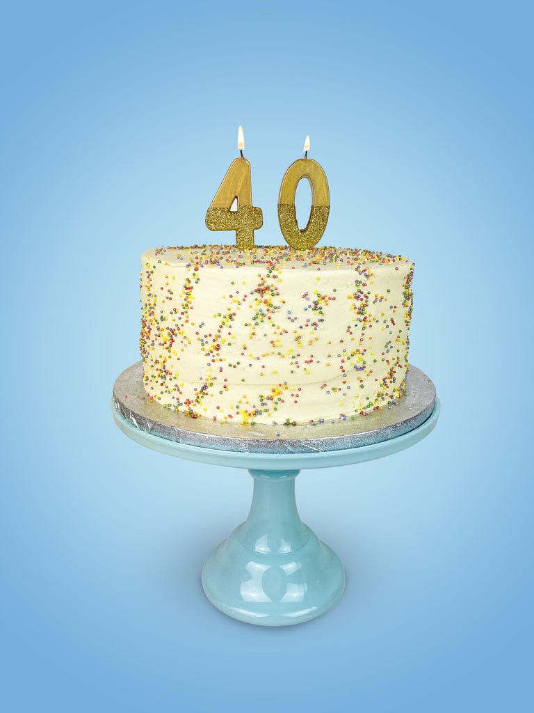 Birthday Candles Gold Glitter Number Candle 4