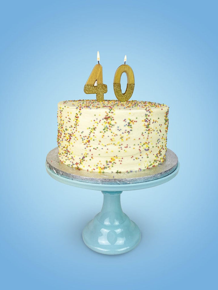 Birthday Candles Gold Glitter Number Candle 4