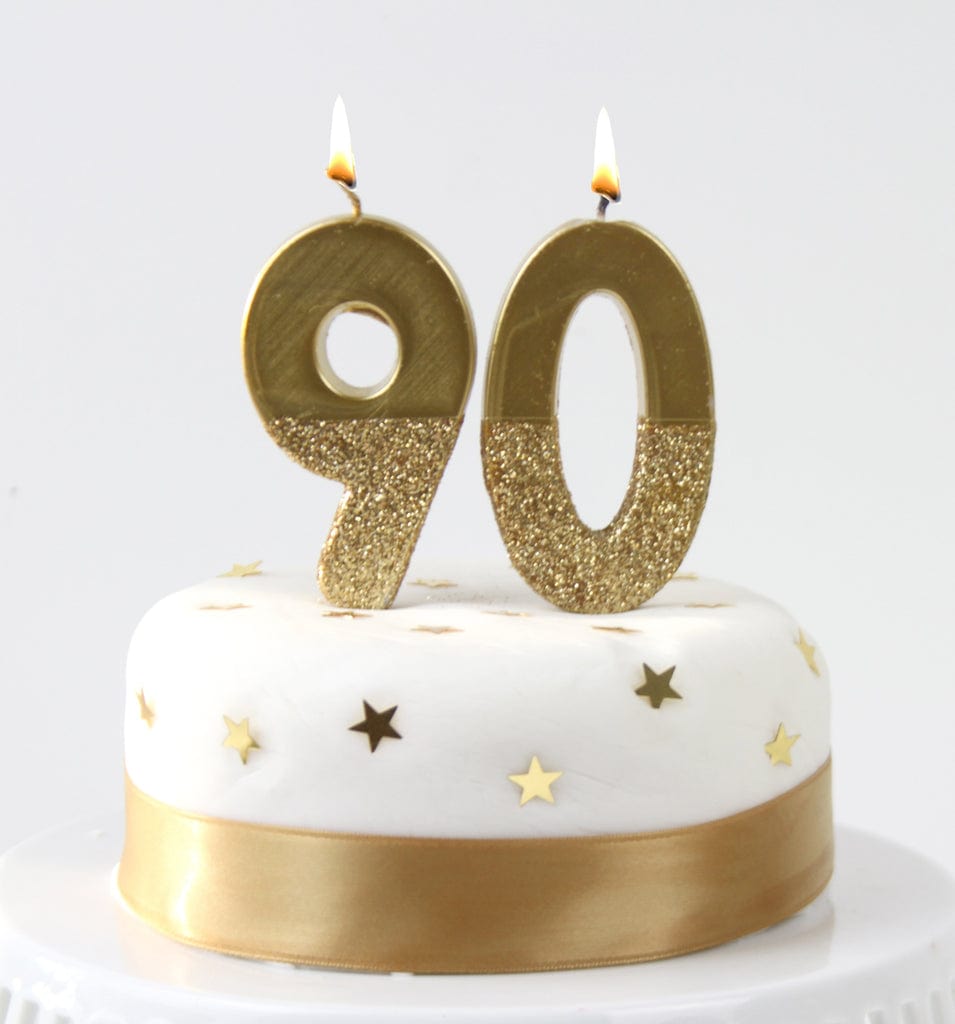 Birthday Candles Gold Glitter Number Candle 9