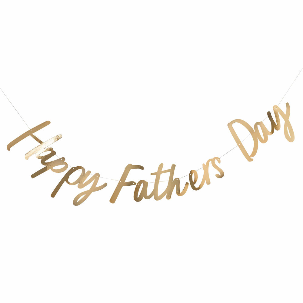 Banners Gold Happy Fathers Day Banner 2M