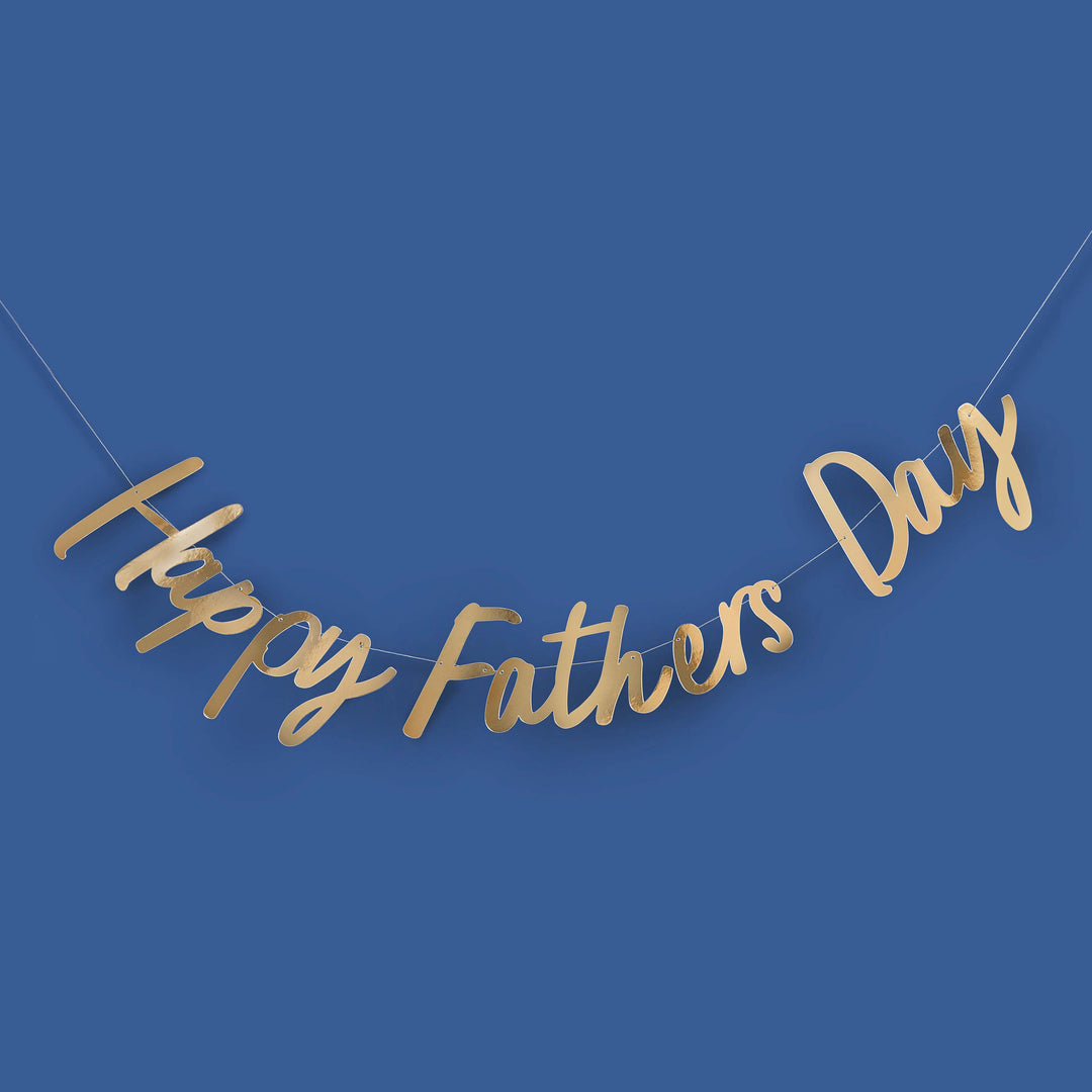 Banners Gold Happy Fathers Day Banner 2M