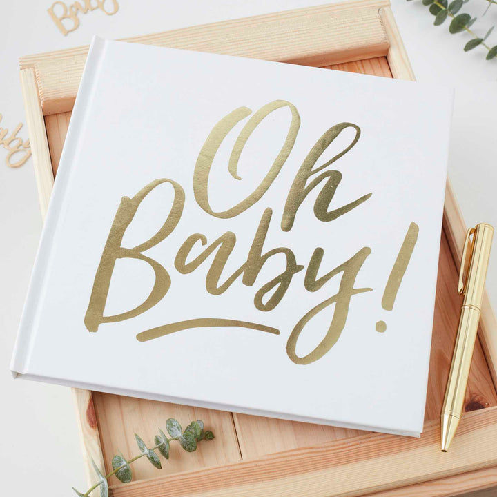 Party & Celebration Gold Oh Baby! Shower Guest Book
