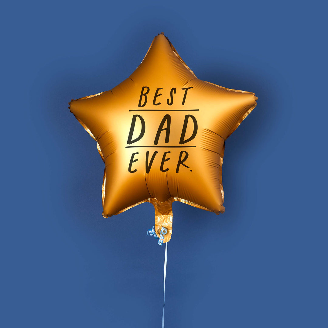 Balloons Gold Star 'Best Dad Ever' 18" Foil Balloon
