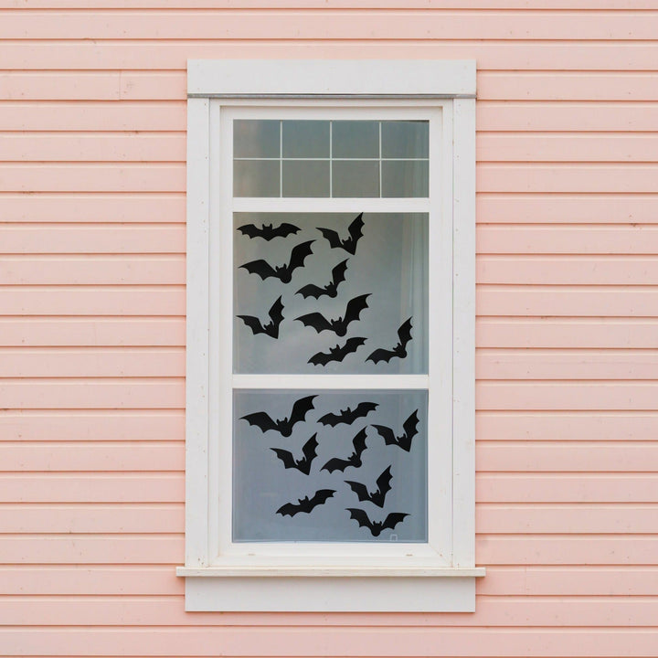 Halloween Decorations - Black Bat Halloween Window Clings x 24 Party Supplies Black Bat Halloween Window Clings x 24