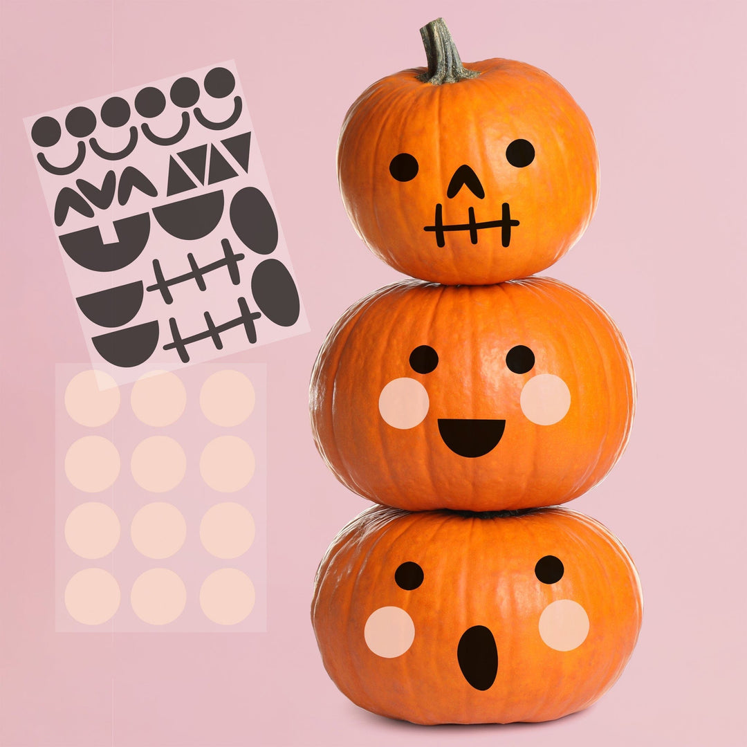 Halloween Decorations - Pumpkin Decoration Stickers 2 Pack Party Supplies Pumpkin Decoration Stickers 2 Pack