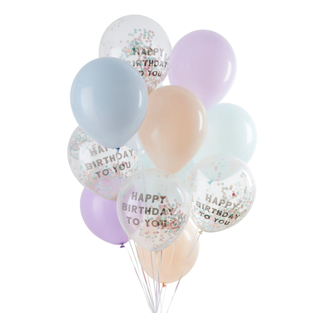 Balloons Happy Birthday Balloon Bundle 12 Pack