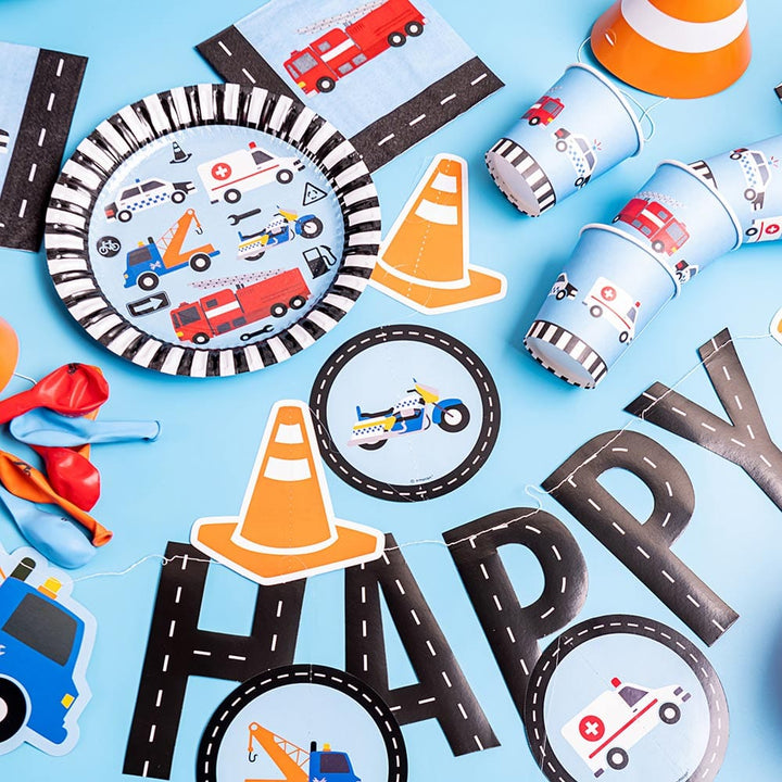 Banners Happy Birthday Construction theme banner