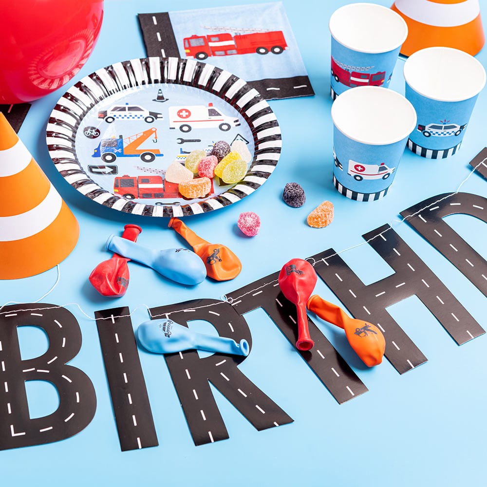 Banners Happy Birthday Construction theme banner