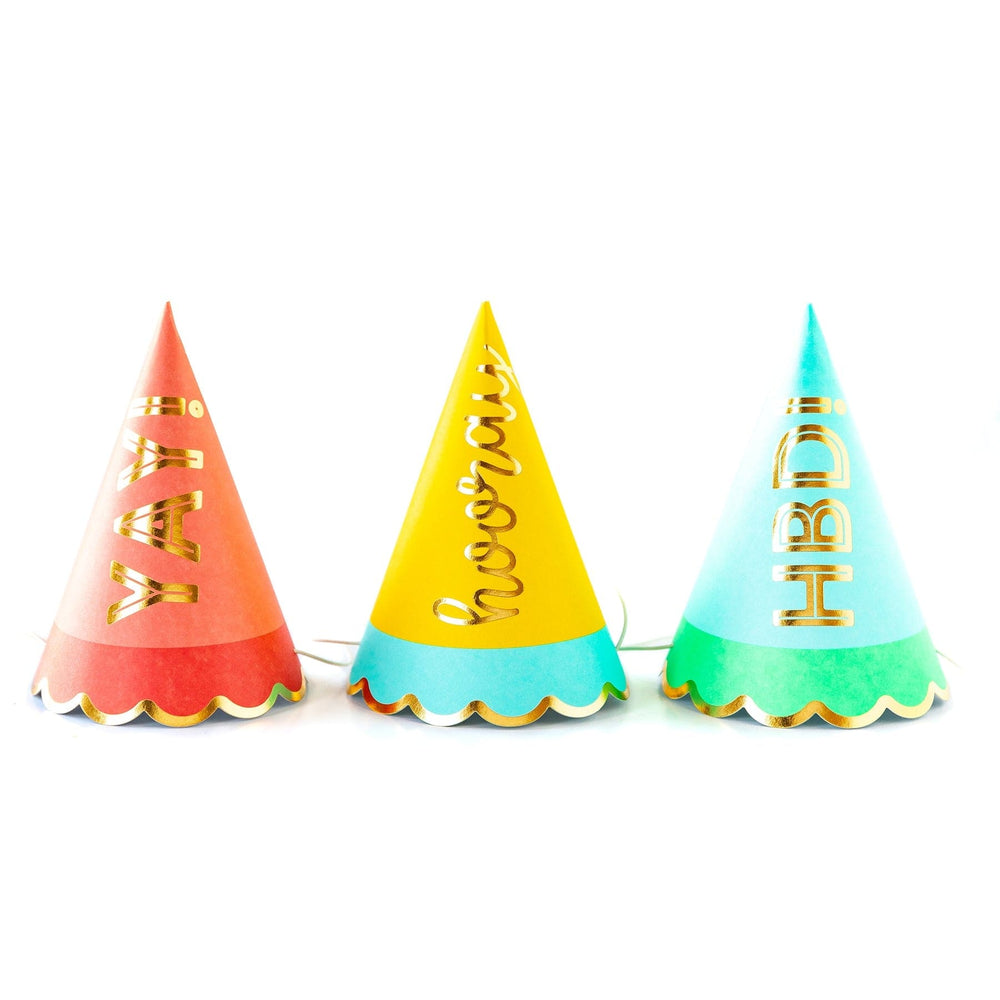 Party Supplies Hip Hip Hooray Party Hats x 9