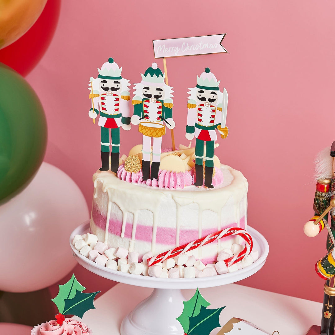 Hootyballoo -  Nutcracker Christmas Cake Topper Set cake topper Nutcracker Christmas Cake Topper Set