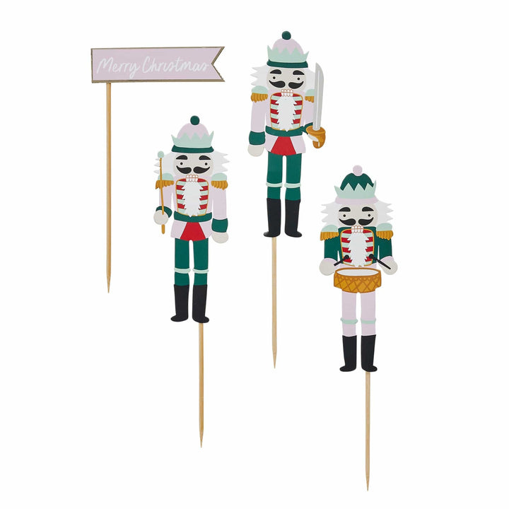 Hootyballoo -  Nutcracker Christmas Cake Topper Set cake topper Nutcracker Christmas Cake Topper Set