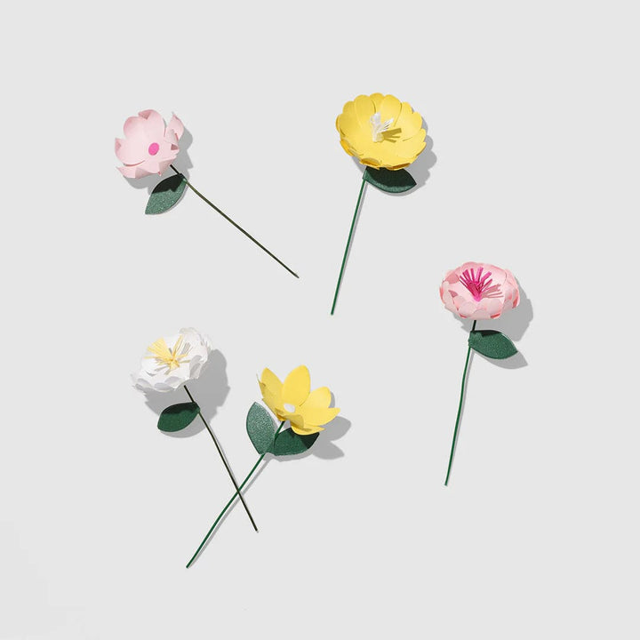Paper Flowers In Full Bloom Mini Toppers
