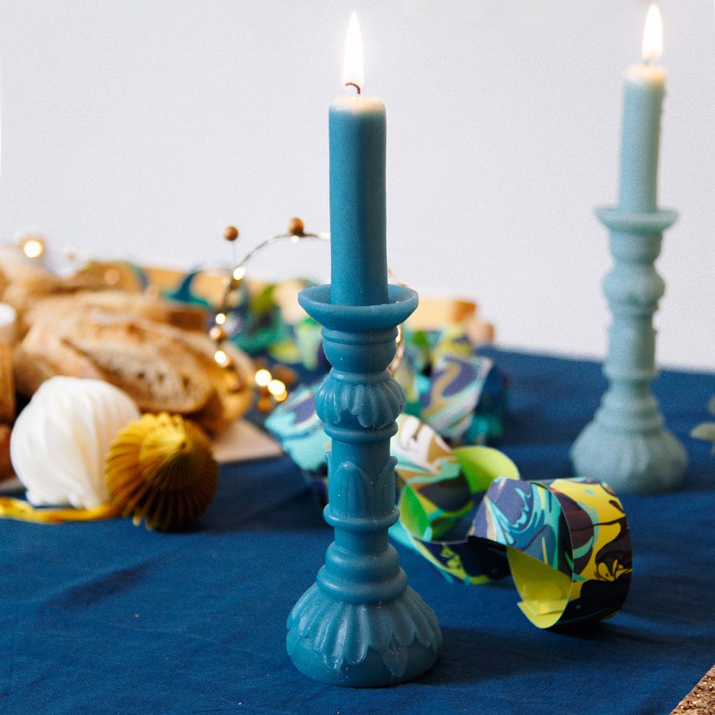 Candle Light Blue Candlestick Shaped Candle
