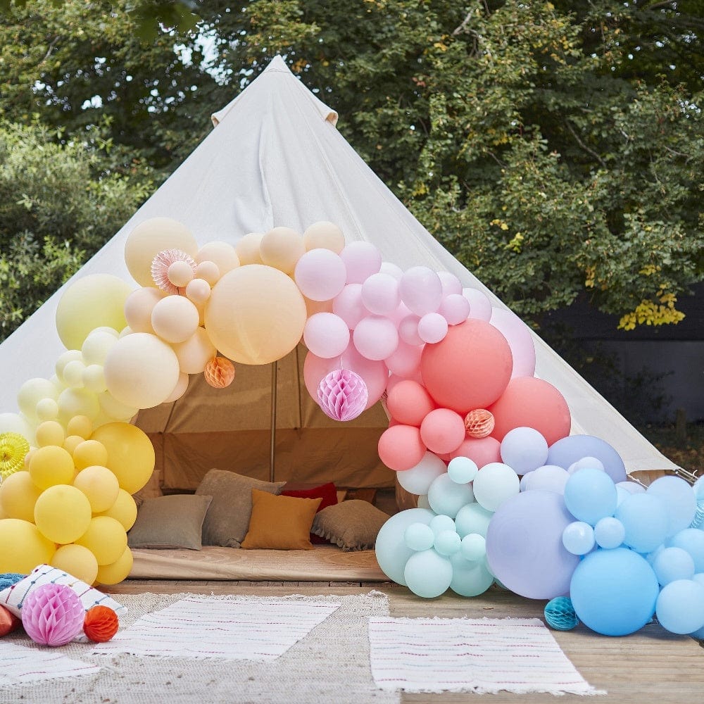 Party & Celebration Luxe Bright DIY Balloon Arch with Paper Honeycombs