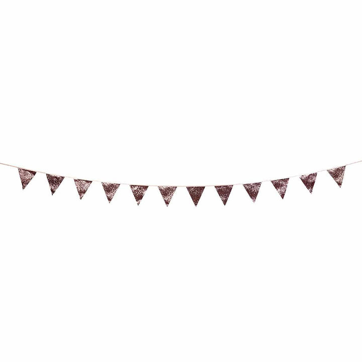 Bunting Luxe Pink Glitter Bunting, 3M