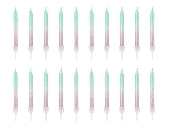 Mermaid Ombre Cake Candles - Pack of 20