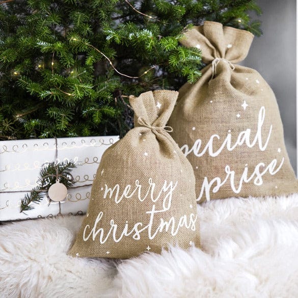 sack Merry Christmas Santa Sack with Twine Tie