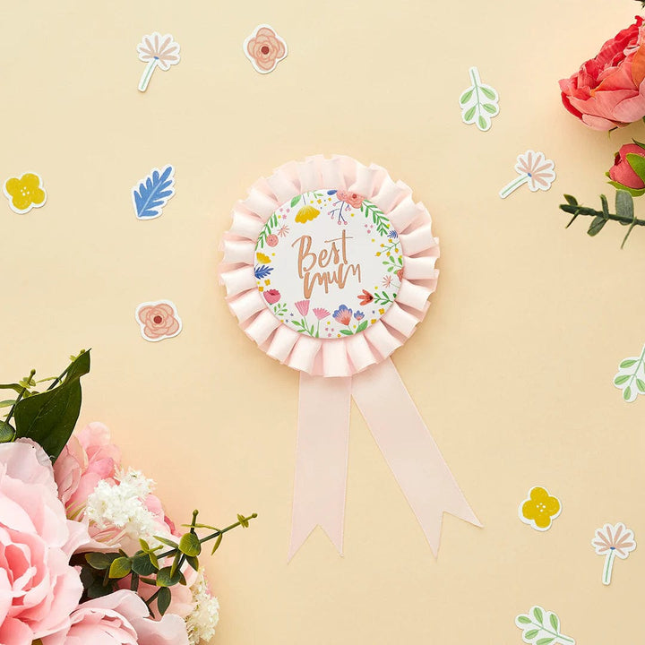 Rosette Mothers Day Best Mum Badge