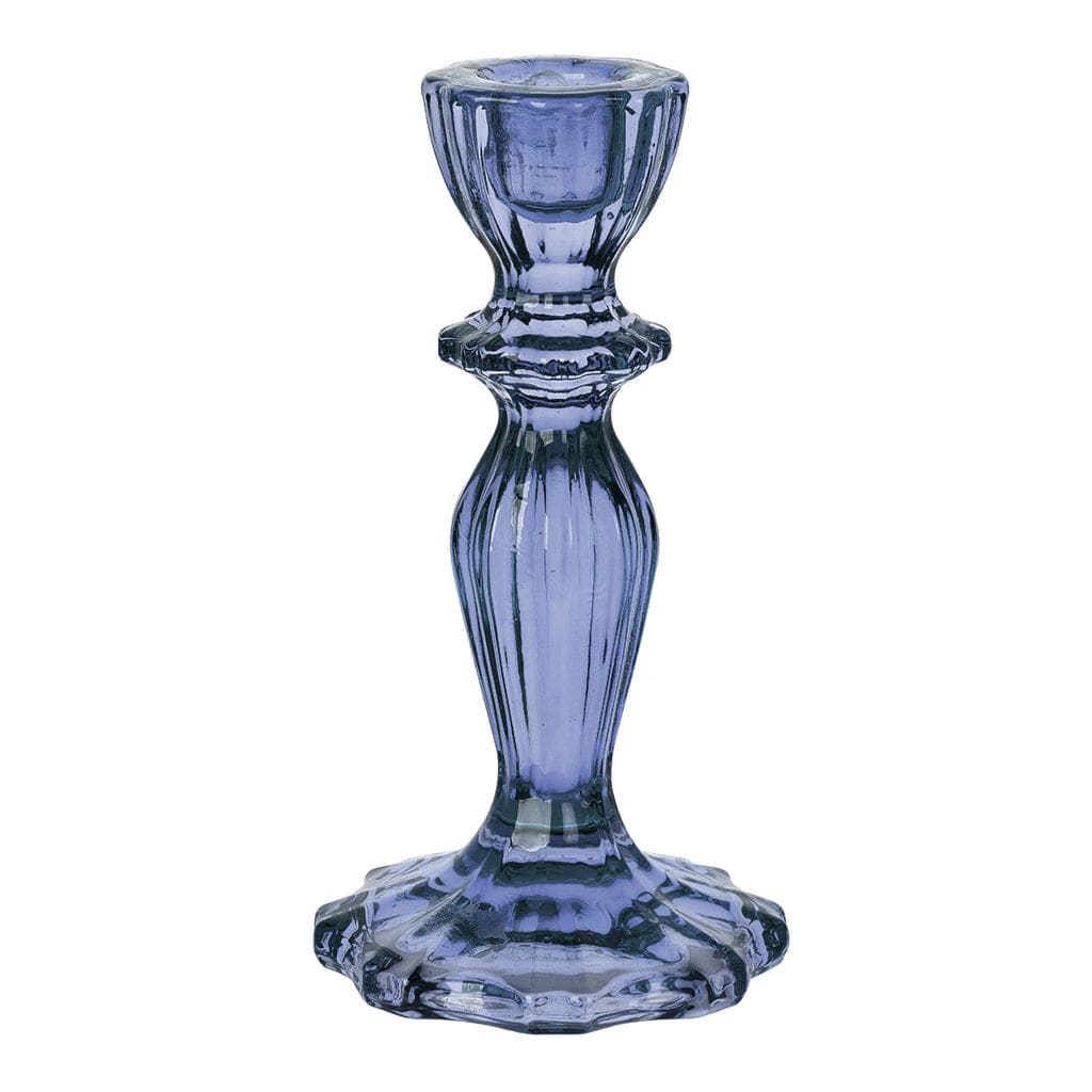 candle holder Navy Glass Candlestick Holder