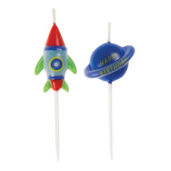Outer Space Birthday Candles x 6