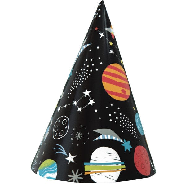Party Supplies Outer Space Party Hats x 8
