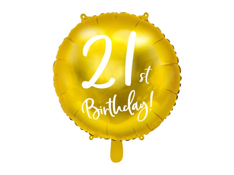 Party Deco Party Decorations - 21st Birthday Gold Foil Balloon - 21st Birthday Party Balloons 21st Birthday Gold Foil Balloon